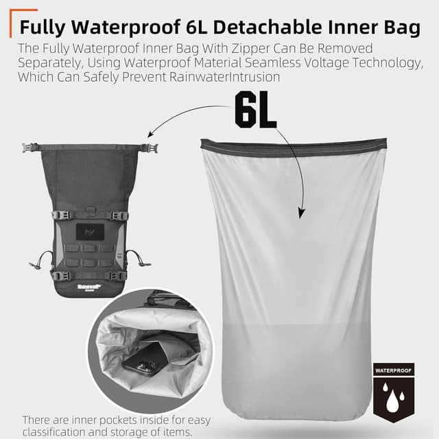 Detalle 2 de Rhinowalk Bolsa para parachoques 6 L