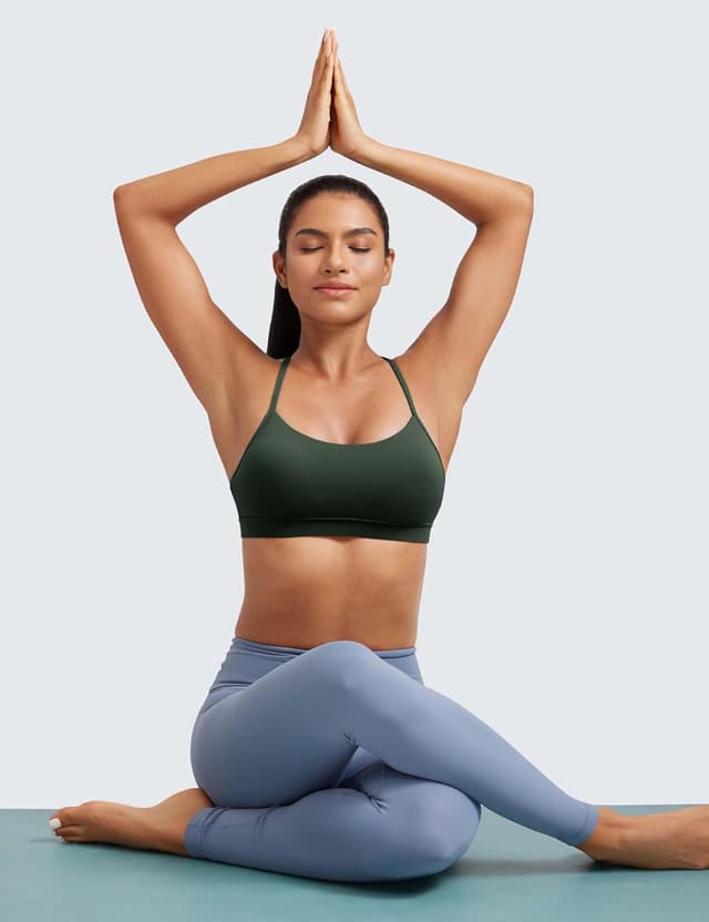 Detalle de CRZ YOGA Butterluxe reggiseno sportivo da yoga con schiena incrociata e imbottitura per basso impatto