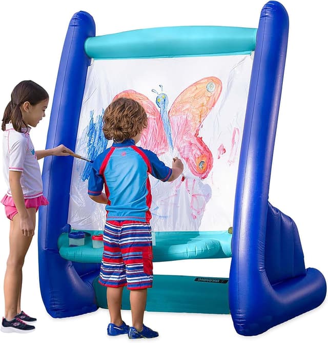 Detalle de Hearthsong Double-Sided Inflatable Kids Art Easel (Outdoor & Indoor Paint Station) for Toddlers and Kids