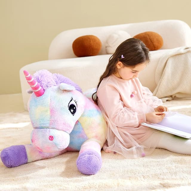 Detalle de Giant Unicorn plush toy 110cm