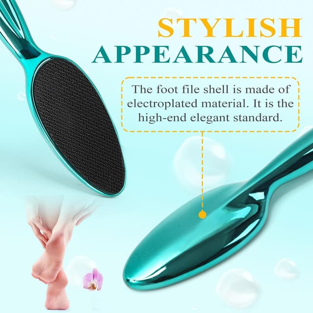 Detalle de HovuuTuig Nano Glass Foot File (Metallic Green) – gentle callus remover for feet at home