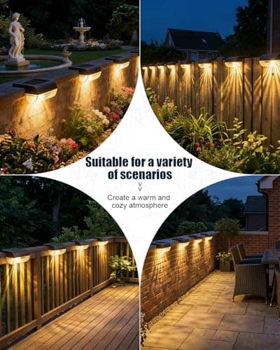 Thumbnail 6 de AdalyRoma 6 x lámparas solares para exteriores con LED y sensor crepuscular