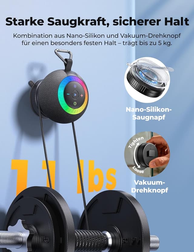 Thumbnail 2 de UOHHBOE Bluetooth Lautsprecher Dusche 24 Std.