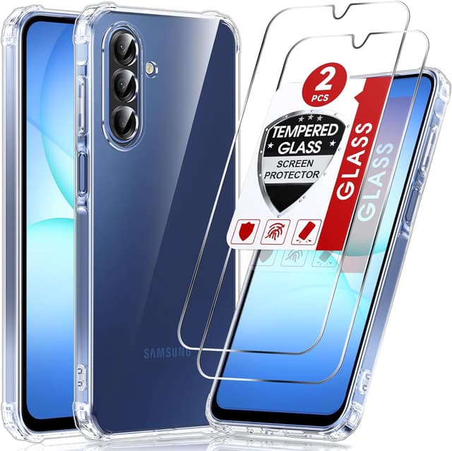 Detalle de LeYi Coque Samsung A17 5G Transparent avec 2 Verres Trempés