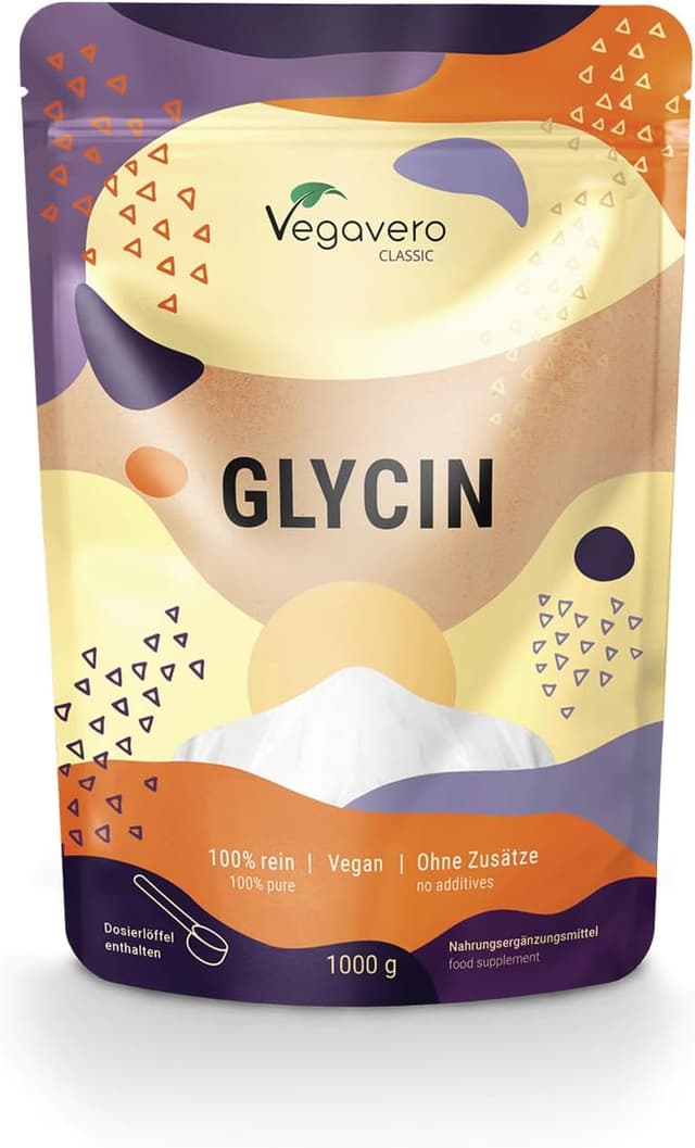 Detalle de Vegavero Pure Glycine Powder 1 kg – glycine supplement 🍽