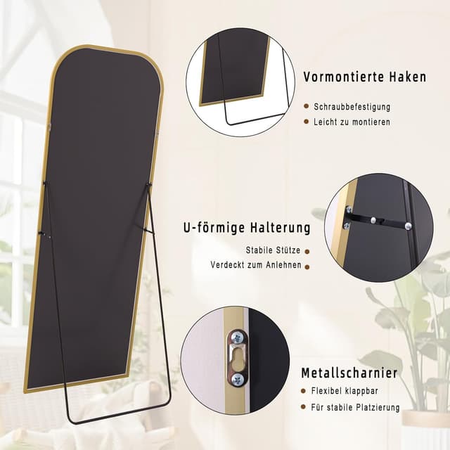 Thumbnail 4 de Koonmi Miroir cadre minimaliste 142 x 52 cm, miroir pleine longueur