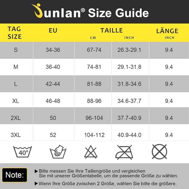 Detalle de Junlan Cintura Addominale Corsetto da Donna in Neoprene per la Sudorazione e Supporto Lombare