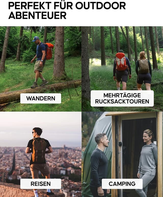 Detalle de DANISH ENDURANCE Merino Shirt Herren – Premium Thermo-Unterhemd Kurzarm mit Temperaturregulation