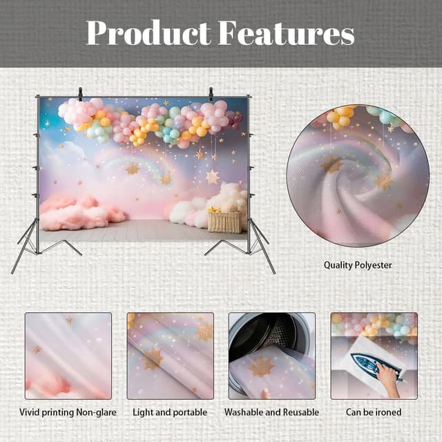 Thumbnail 4 de MEHOFOND 7x5ft Birthday Photo Backdrop