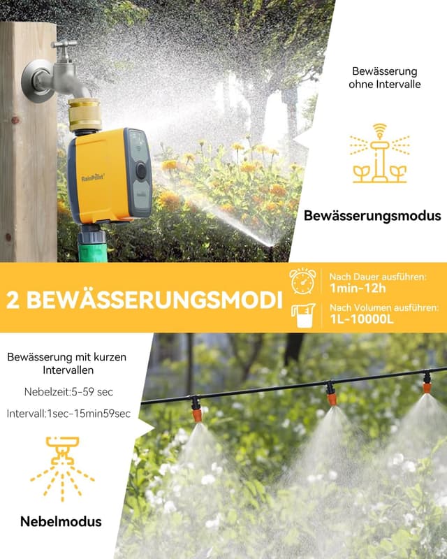 Thumbnail 3 de RAINPOINT Centralina Irrigazione WiFi 2.4 GHz per giardino 🌱