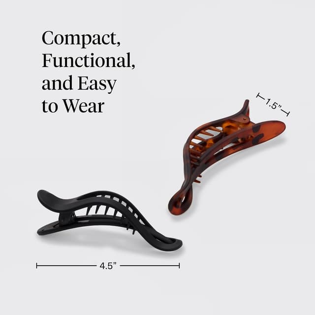 Thumbnail 3 de Kitsch Fermagli piatti antiscivolo nero tartaruga