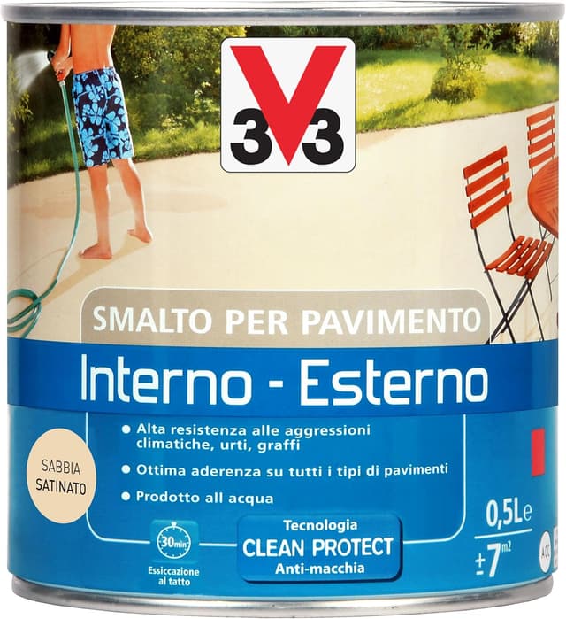 Detalle de Smalto per pavimenti V33 Sabbia 0,5 L