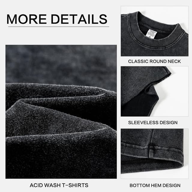 Detalle 1 de HOUZONIY Herren Tanktop Fitness ärmellos