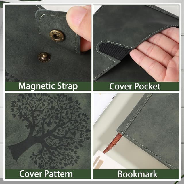 Thumbnail 1 de A5 leather journal with 360 pages