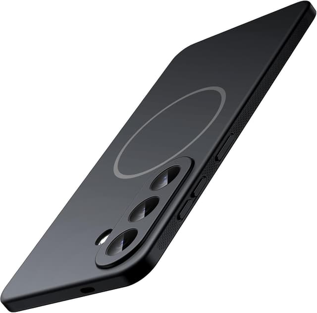 Detalle de JETech Cover Slim per Samsung Galaxy S26 con MagSafe e protezione obiettivo TPU (nero)