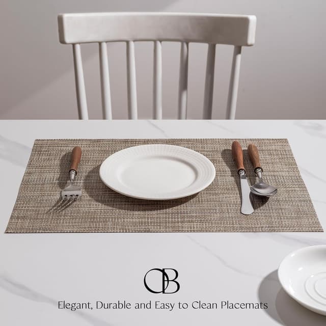 Detalle 2 de Onebento Placemats Set of 4 17x12 Caramel