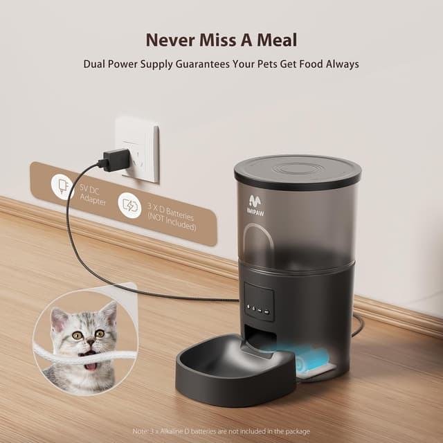 Detalle 1 de IMIPAW WiFi cat feeder for 10 meals