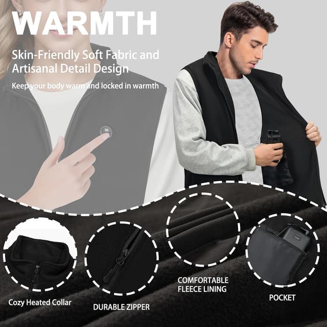 Thumbnail 4 de BIAOQINBO Gilet Chauffant 27000mAh