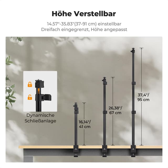 Detalle de K&F CONCEPT Kamera-Tischhalterung 3 kg