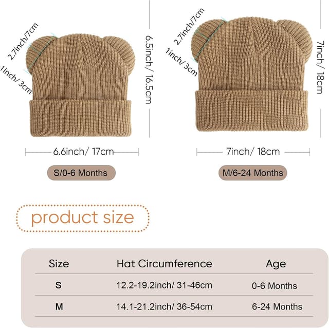 Thumbnail 4 de DRESHOW Toddler Beanie Hat for 0-24m