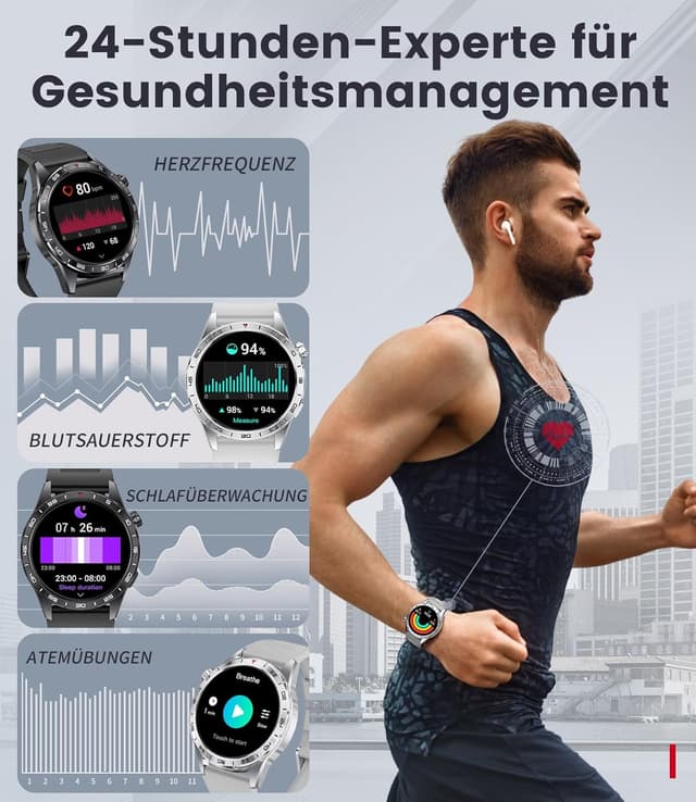 Thumbnail 5 de LIGE Montre Connectée Homme 1,43" AMOLED