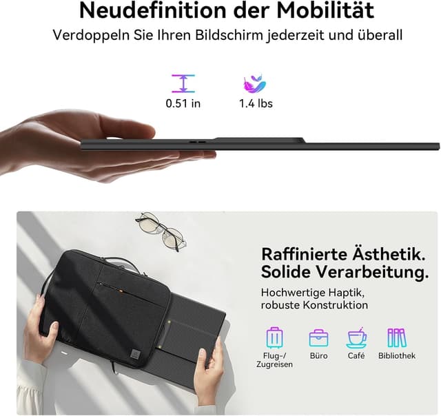 Detalle de Blackview 16.1 Zoll FHD Tragbarer Monitor