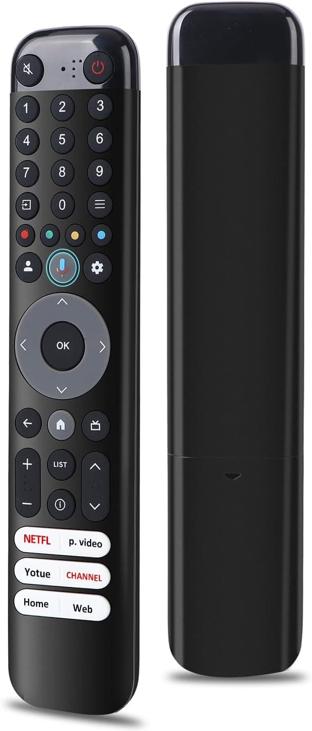 Detalle de Gvirtue Sprach-Fernbedienung RC833/RC813 für TCL TV (Ersatz für Original), kompatibel mit TCL Android/Google Smart TV