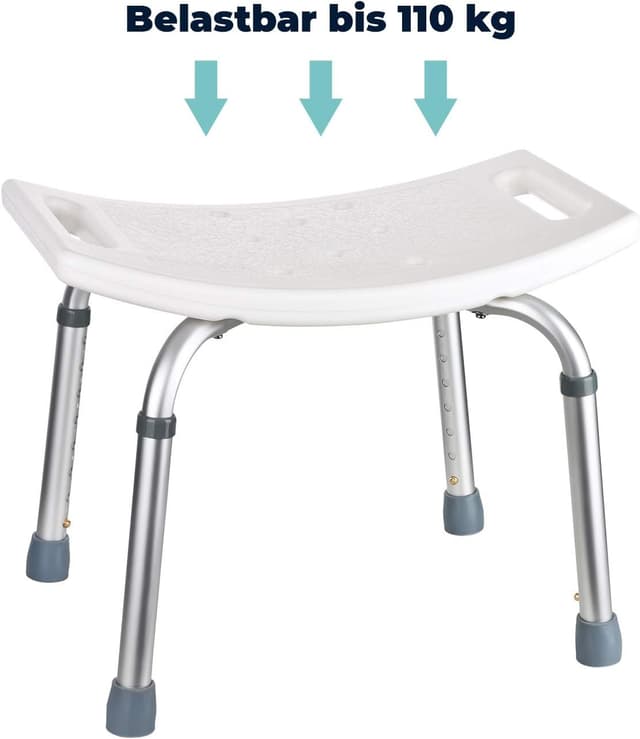 Detalle de flexilife Duschhocker eckig, 110 kg