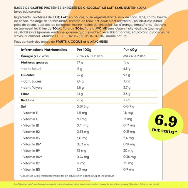 Thumbnail 6 de NICKS Barre protéinée 40 g 25% protéines