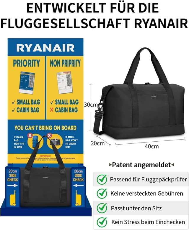 Detalle de ECOHUB Ryanair Handgepäck 40x20x25