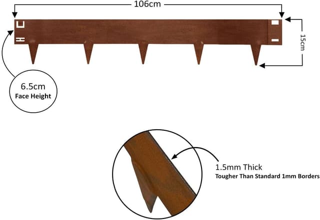 Thumbnail 1 de Nicoman 5M Corten Lawn Edging Border 5m