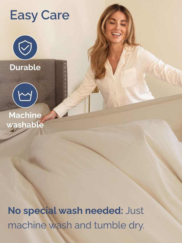 Thumbnail 6 de CGK Unlimited Extra Deep Queen Sheet Set (6-Piece) – Breathable, Cooling Microfiber with Extra-Deep Pockets – Wheat