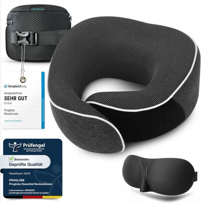 Imagen de Proglobe Nackenkissen Flugzeug 100% Memory Foam en OfertitasTOP
