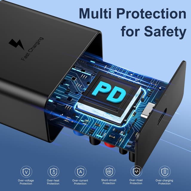 Detalle de Samsung USB C Charger 25W 3m cable pack