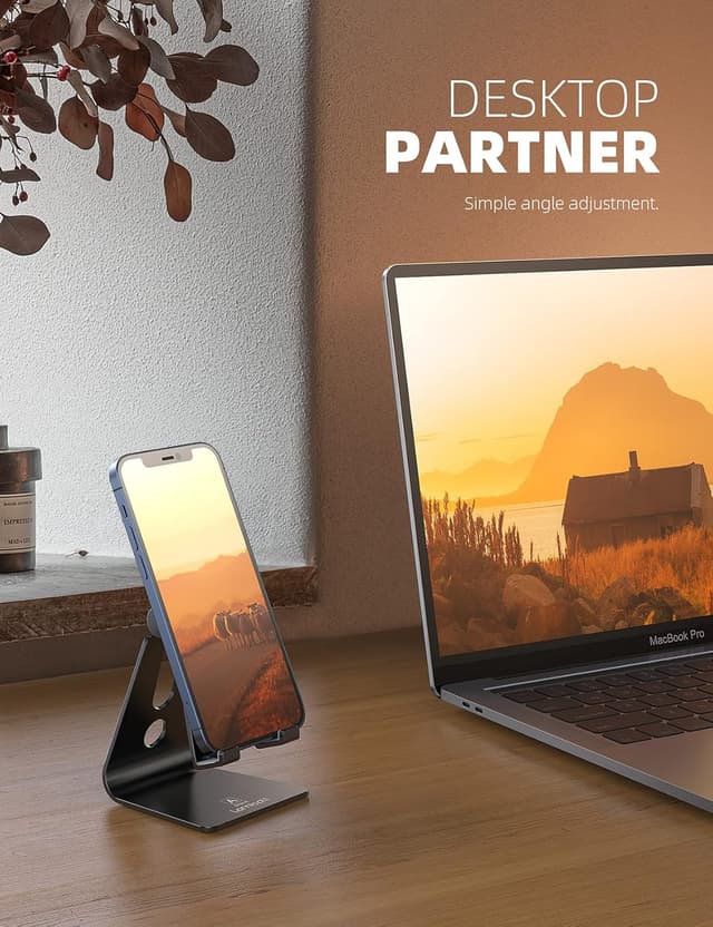 Detalle 1 de Lamicall Adjustable Phone Stand 14 mm