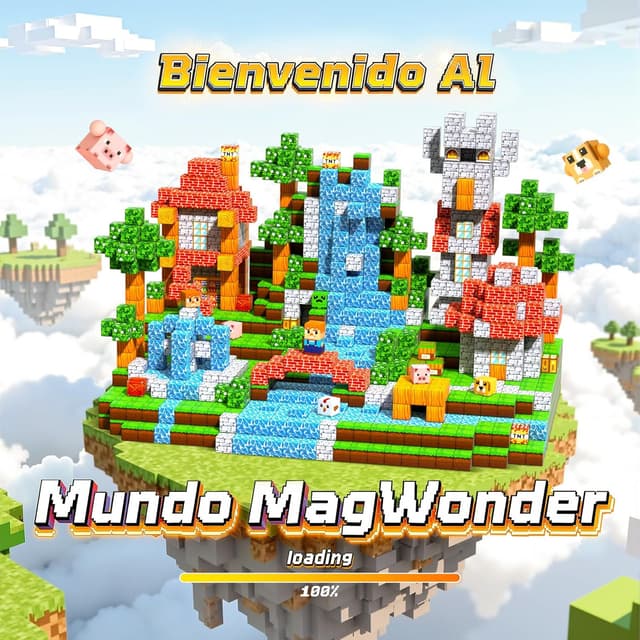 Detalle 2 de Pourbibi Bloques Magnéticos 108 piezas 🧱