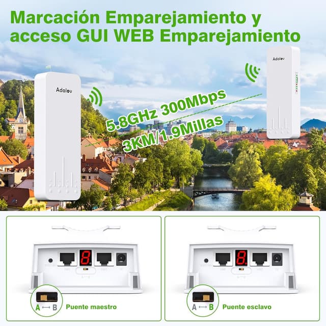 Thumbnail 1 de AdaLov CPE660 Puente Inalámbrico Exterior 5 8 G
