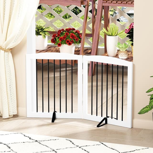 Detalle 2 de HOLTICO HunderAbsperrgitter Türgitter 2 Paneelen