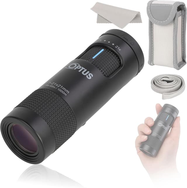 Detalle de Optus Zoom Monokular 7-21x21 inkl. Stativanschluss und Augenmuschel für Brillenträger