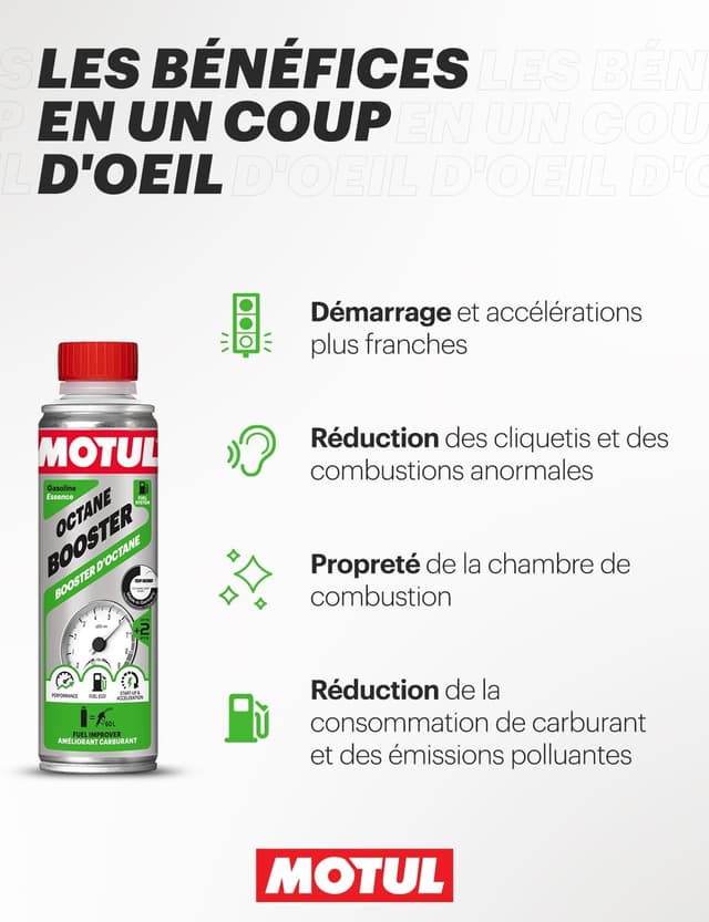 Detalle de Motul Booster d’indice d’octane essence – additif carburant 300 ml