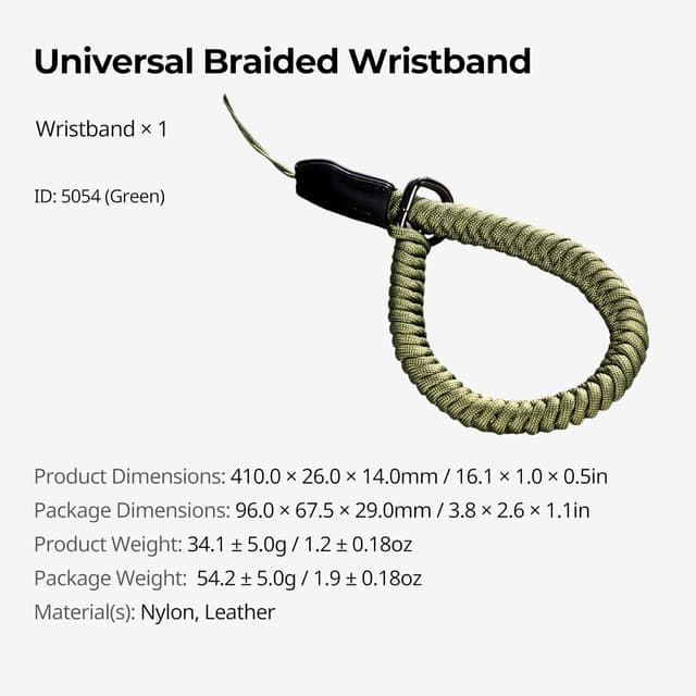 Detalle 2 de SMALLRIG Camera Wrist Strap – universeller geflochtener Handgurt mit verstellbarem Sicherheitsriemen für DSLR & spiegellose Kameras