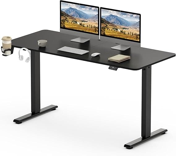 Detalle de SANODESK Escritorio Elevable Eléctrico 140x60cm 🖥️, Ajustable y Práctico