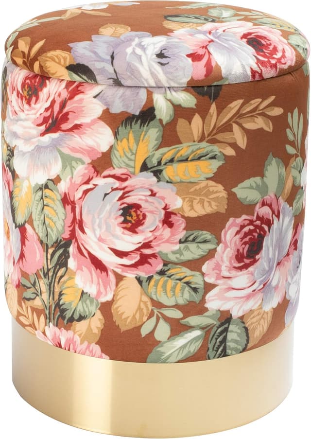 Imagen de Baroni Home Pouf Contenitore Velluto 31x31x39 cm en OfertitasTOP