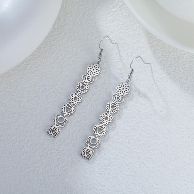 Thumbnail 6 de Dreamtimes 7 Chakra-Ohrringe aus Edelstahl für Frauen mit spirituellem Heilungsanhänger