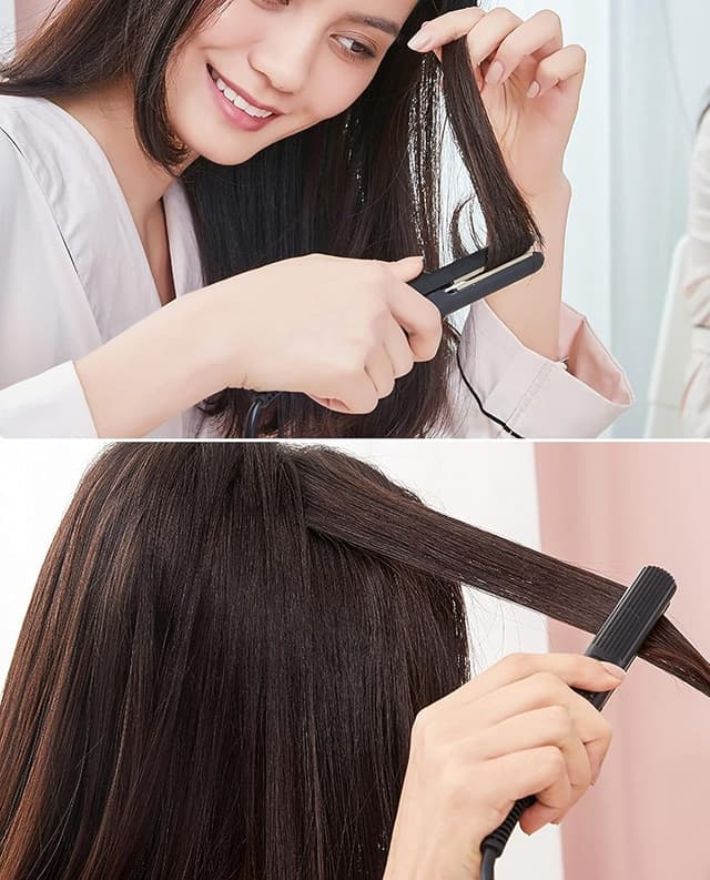 Detalle 2 de FARI Travel Mini Hair Flat Iron 1/2-inch ceramic straightener 180°C 💇♀