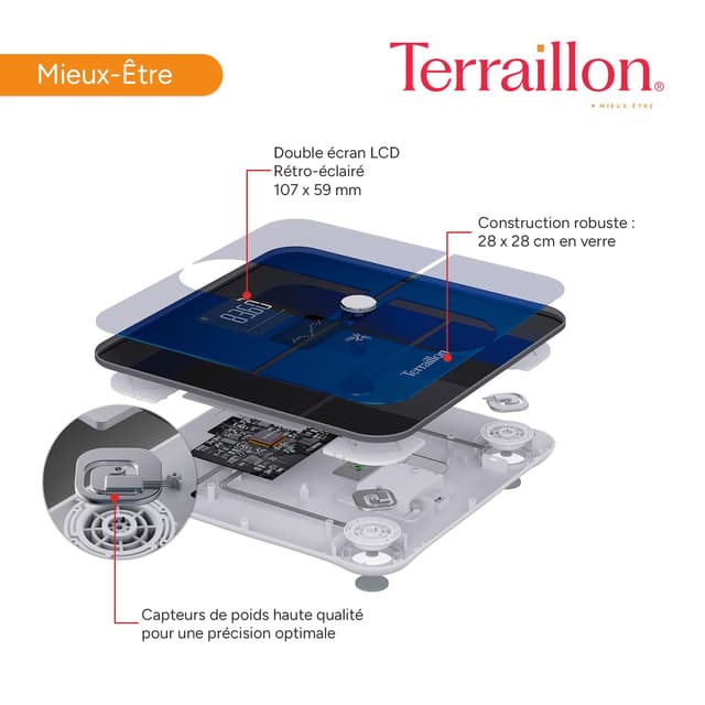 Thumbnail 4 de TERRAILLON COLOR CONNECT balance connectée 180 kg ⚖