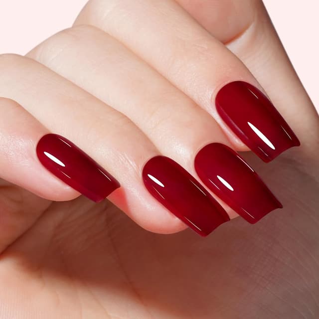 Detalle 2 de TOMICCA Gelée Vernis Semi Permanent (15 ml) transparent rouge – vernis gel UV/LED pour manucure à la maison