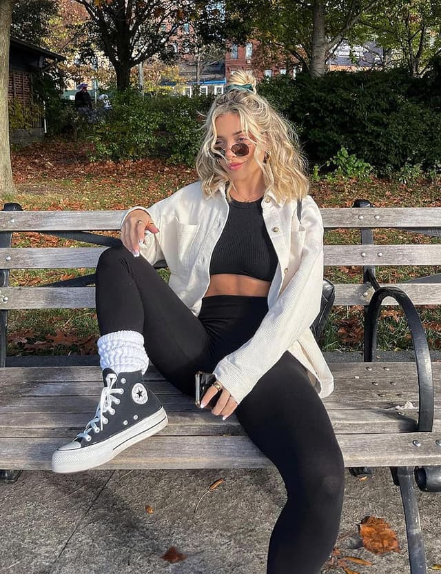 Thumbnail 4 de Women’s High Waisted No Front Seam Tummy Control Leggings (78% Nylon/22% Spandex)