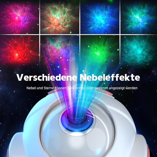 Thumbnail 1 de PAABOW LED Astronaut Sternenhimmel Projektor mit App-Steuerung und Fernbedienung (Rosa/Weiß)