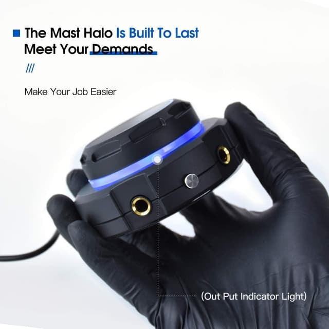 Detalle de Mast Halo alimentation tatouage numérique Blue Light, écran LCD et sortie stable 12V/2A